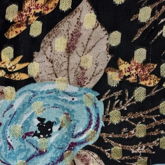 NATURAL LIFE Black and Blue Floral Dress - Picture 4 of 6